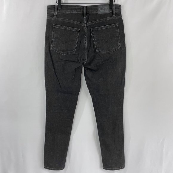 Levi's Slit Front 721 High Rise Skinny Jeans Dark Grey Size 31 - Picture 9 of 16